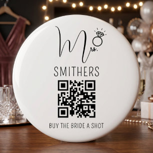 Chapa Redonda De 7 Cm Código QR de Venmo para Despedida de Soltera Compr