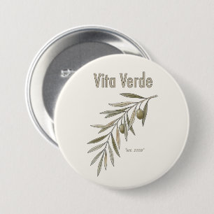 Chapa Redonda De 7 Cm Colección Vita Verde Beige