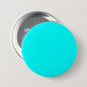 Chapa Redonda De 7 Cm Color cian / Aqua Blue 00FFFF - Opción para añadir