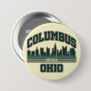 Chapa Redonda De 7 Cm Columbus.Ohio