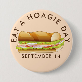 Chapa Redonda De 7 Cm Coma el Día de la Hoagie, un sándwich submarino
