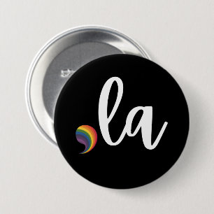 Chapa Redonda De 7 Cm Coma La Kamala Harris Orgullo Arcoíris LGBQ Gay