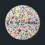 Chapa Redonda De 7 Cm COME EL RAINBOW frutas coloridas verduras acuarela<br><div class="desc">¡COME EL RAINBOW! Recuerda comer tus frutas y verduras saludables con este botón acuarela. Siempre puedes añadir tu propio texto. Avísame si quieres hacer algo personalizado. Si lo compras,  ¡gracias! Asegúrate de compartir una foto en Instagram de ella en acción y etiquetarme @shoshannahscribbles :)</div>