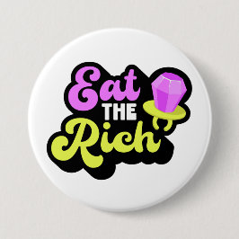 Chapa Redonda De 7 Cm Comer el rico anillo de diamantes de los 90 se vue