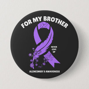 Chapa Redonda De 7 Cm Conciencia de Alzheimer - Por mi hermano