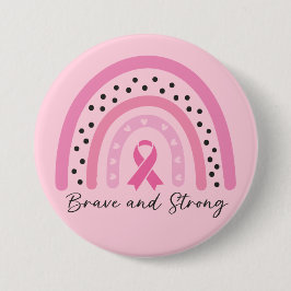 Chapa Redonda De 7 Cm Conciencia sobre el cáncer de mama Arcoiris - vali