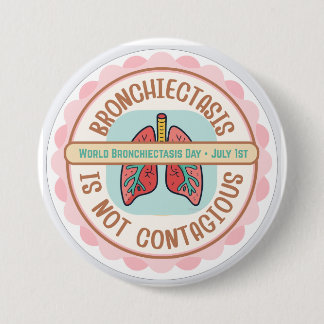 CHAPA REDONDA DE 7 CM CONCIENCIACIÓN SOBRE BRONQUIECTASIS