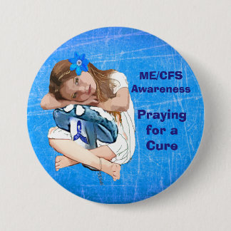 Chapa Redonda De 7 Cm Concienciación sobre el ME/CFS "Chica de esperanza