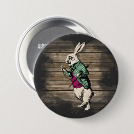 Chapa Redonda De 7 Cm Conejo Blanco de Wonderland Mint