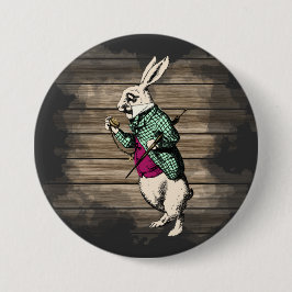 Chapa Redonda De 7 Cm Conejo Blanco de Wonderland Mint