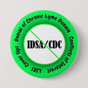 Chapa Redonda De 7 Cm Conflicto de intereses IDSA Enfermedad de Lyme bot