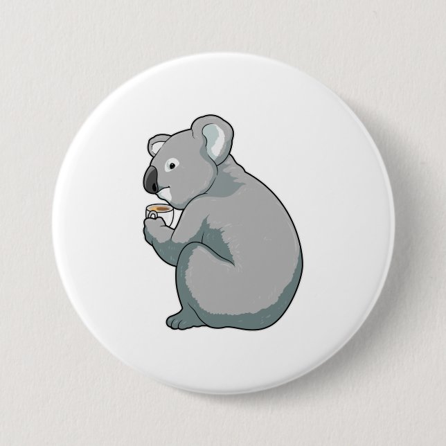 Chapa Redonda De 7 Cm Copa de Koala (Anverso)