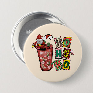 Chapa Redonda De 7 Cm Copa de Navidades de Santa Claus Gnome