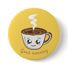 Copa Kawaii de café, té| Buenos días