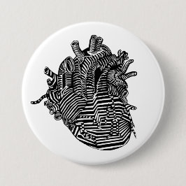 Chapa Redonda De 7 Cm Corazón