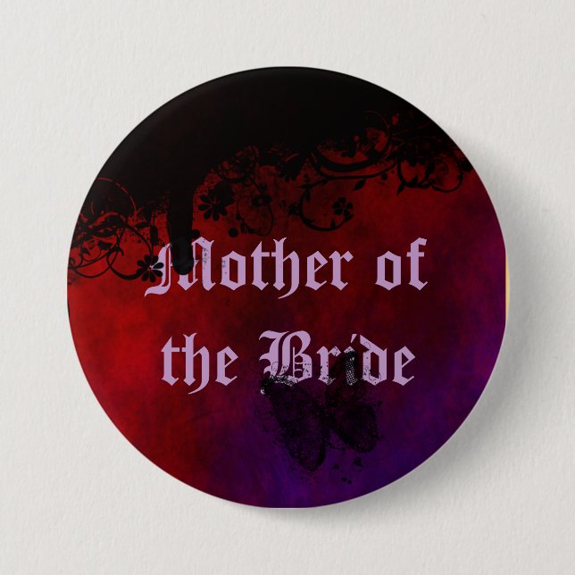 Chapa Redonda De 7 Cm Corazón gótico (Anverso)