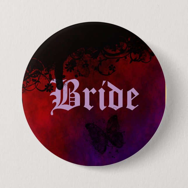 Chapa Redonda De 7 Cm Corazón gótico (Anverso)