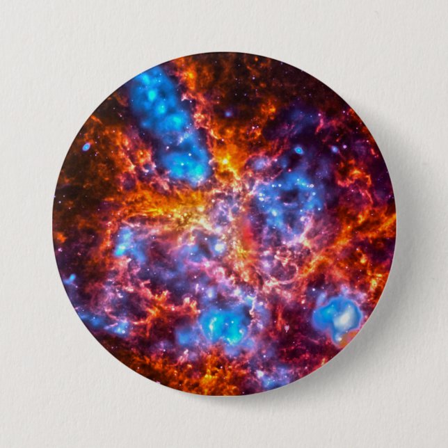 Chapa Redonda De 7 Cm Cosmos coloridos (Anverso)