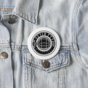 Chapa Redonda De 7 Cm Craft Beer Connoisseur Gray