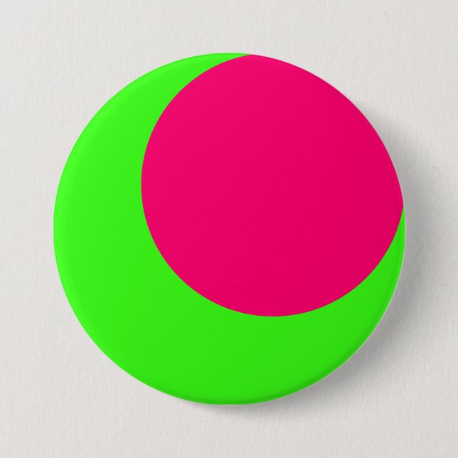 Chapa Redonda De 7 Cm Crescent Neon Duo Custom Button (Anverso)
