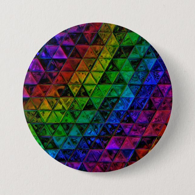 Chapa Redonda De 7 Cm Cristal de orgullo (Anverso)