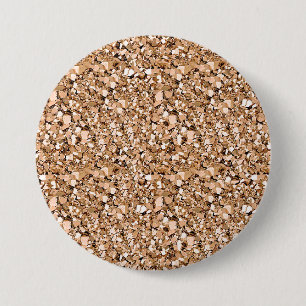 Chapa Redonda De 7 Cm Cristal druso - color oro rosa
