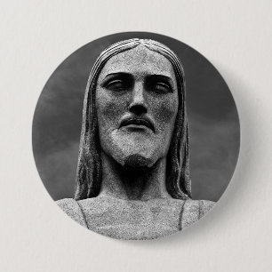 Chapa Redonda De 7 Cm Cristo Redentor