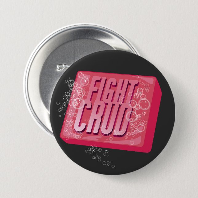 Chapa Redonda De 7 Cm Crudo de lucha (Anverso y reverso)