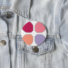 Chapa Redonda De 7 Cm Cruz de Flor