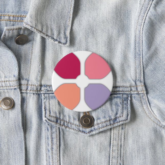 Chapa Redonda De 7 Cm Cruz de Flor (In situ)