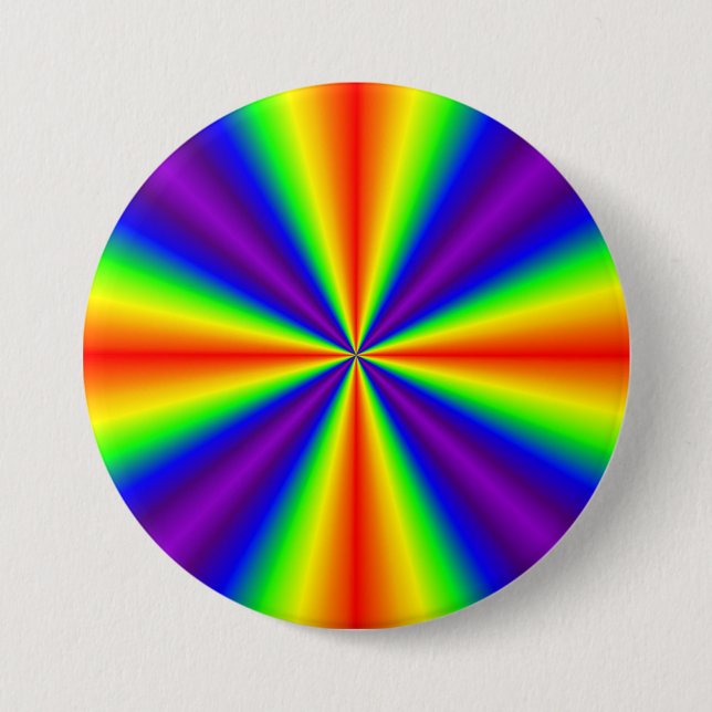 Chapa Redonda De 7 Cm Cruz del Arcoiris (Anverso)