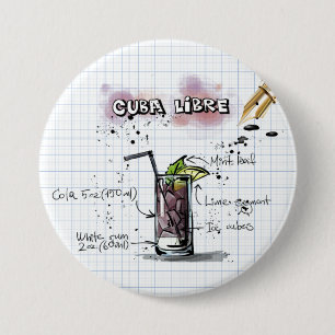 Chapa Redonda De 7 Cm Cuba Libre