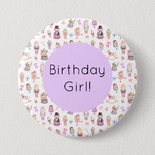 Chapa Redonda De 7 Cm Cumpleaños de Nutcracker