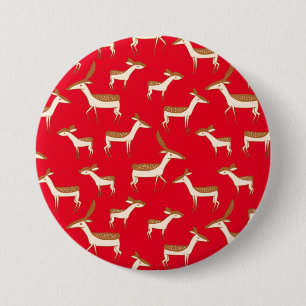 Chapa Redonda De 7 Cm Cute Baby Deer and Family