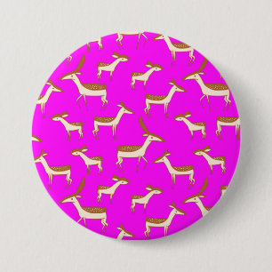Chapa Redonda De 7 Cm Cute Baby Deer and Family