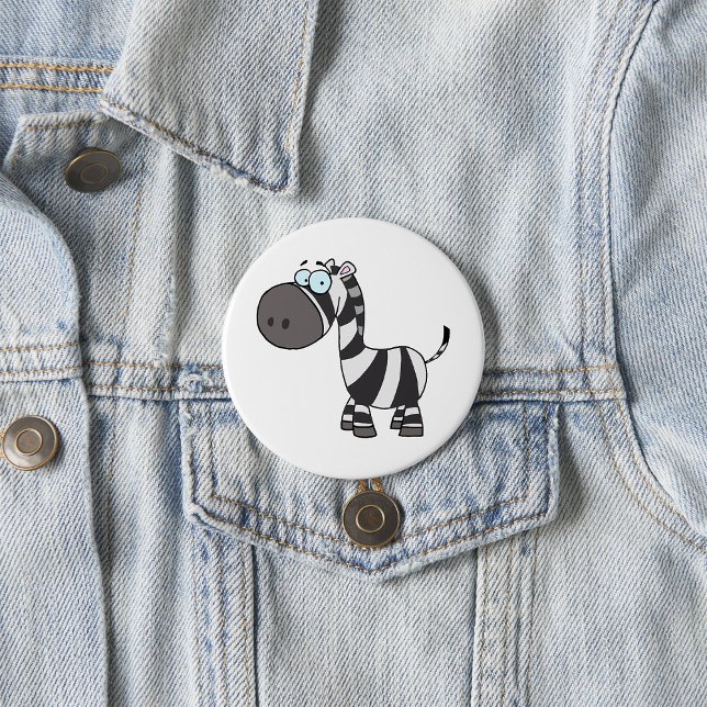 Chapa Redonda De 7 Cm Cute Cartoon Zebra Funny Animal Character (Subido por el creador)
