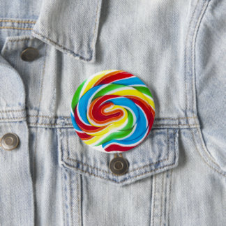 Chapa Redonda De 7 Cm Cute colorido dulce dulce dulce arcoiris Lollipop