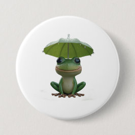Chapa Redonda De 7 Cm Cute Frog Pin for Kids – Funny Frog Button Badge