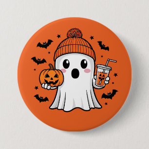 Chapa Redonda De 7 Cm Cute Ghost Halloween