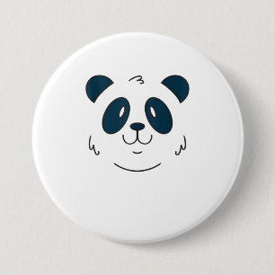 Chapa Redonda De 7 Cm Cute Halloween Panda Bear Face Costume