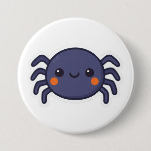 Chapa Redonda De 7 Cm Cute Kawaii Spider