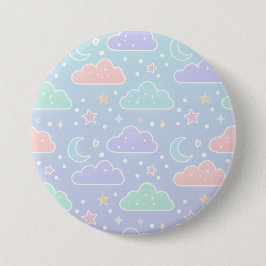 Chapa Redonda De 7 Cm Cute Pastel Cloud Enamel Pin