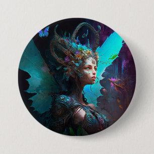 Chapa Redonda De 7 Cm Cyber Fantasy Art