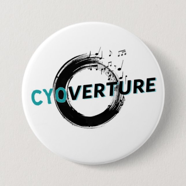 Chapa Redonda De 7 Cm CYOverture Logo Pin (Anverso)