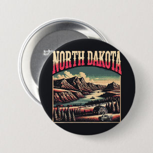 Chapa Redonda De 7 Cm Dakota del Norte