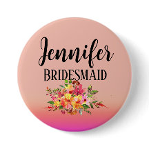 Dama de honor | Personalizado Floral Moderno