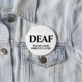 Chapa Redonda De 7 Cm Deaf or Hard of Hearing