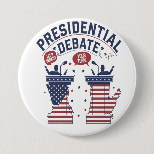 Chapa Redonda De 7 Cm debate presidencial (Anverso)
