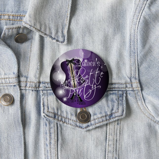 Chapa Redonda De 7 Cm Deep Purple Bachelorette (In situ)