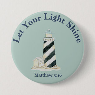 Chapa Redonda De 7 Cm Deja que tu luz brille Matthew 5:16